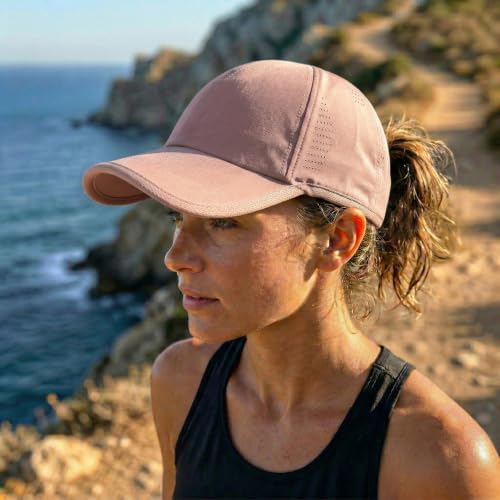 HH HOFNEN Quick Dry Baseball Hat Unstructured Athletic Golf Cap Women Men - color: 1-pink