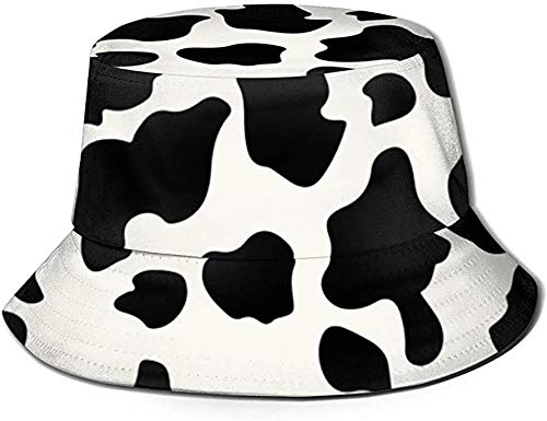Quanhaigou Unisex Sun Hats, Fashion Beach Bucket Hat for Men Women,Summer Outdoor Boonie Cap Breathable Packable - color: Cow Print