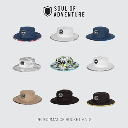 Soul of Adventure Bucket Hat | UV 50+ for Adults | Sun Protection with Adjustable Fit, Moisture-Wicking Fabric - color: Solid Beige