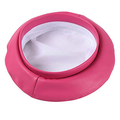 MINGSEECESS Women PU Leather French Black Beret Hat Causal Beanie Hat - color: Pink