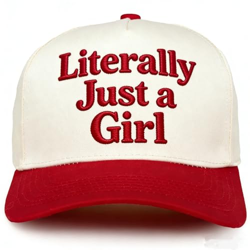 Funky Vintage Canvas Snapback Hat - Adjustable Tone Cap for Men Women - Put It On My, Cowboy, Girl Dad, Funny - color: Literally Just a Girl