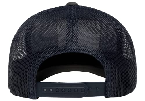 L2K Classics Plain Trucker Mesh Cap Baseball Cap - Mens Hats Trucker Hats for Men - color: Charcoal/Navy