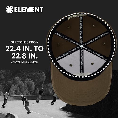 Element Unisex Adult Element Baseball Hat, Adult Flex Fit Active Sport Cap with Curved Brim - color: Olive