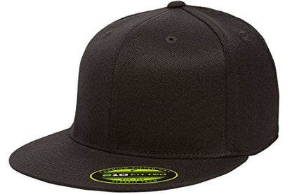 Flexfit Men's 210 Flatbill Premium Fitted Baseball Cap Black