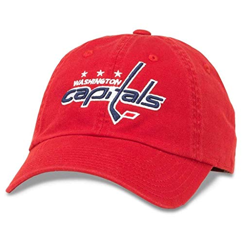AMERICAN NEEDLE Unisex Officially Licensed NHL National Hockey League Adjustable Buckle Strap Baseball Hat - color: Washington Capitals (Red)
