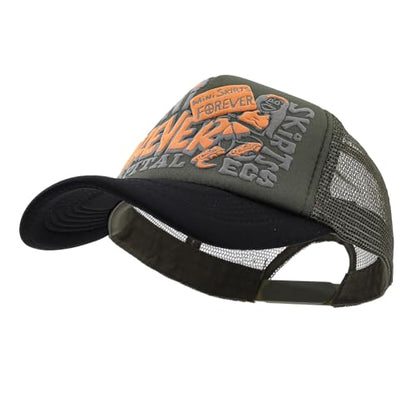 Breathable Snapback Trucker Hats Summer Baseball Caps Adjustable Outdoor Mesh Snap Back Hats for Daily Use - color: Mg-bcm2630-army Green
