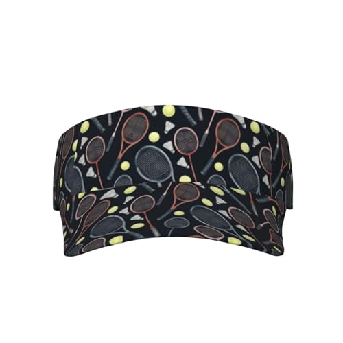 Funny Adjustable Sport Sun Visor Hat for Women Men - color: Badminton Tennis