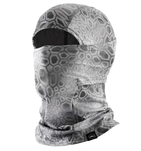 Tough Headwear Balaclava Ski Mask - Breathable Face Mask for Men - Flexible Hinge Full Face Cover - Windproof Motorcycle Gear - color: Arctic Camo (Gray)