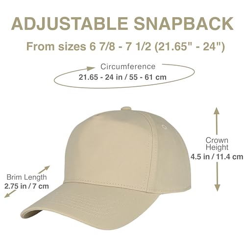 E BY ELIDAN A-Frame Trucker Hat, 5-Panel Blank Snapback - color: Stone