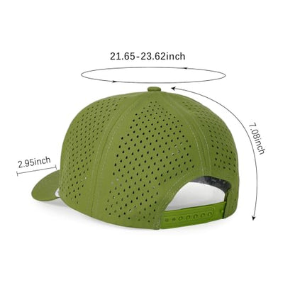 HH HOFNEN Quick Dry Baseball Cap Snapback Golf Trucker Hat for Men Women - color: #1 Green