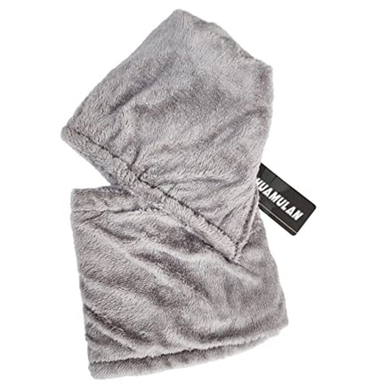 HUAMULAN Women Winter Knit Beanie Hats One Piece Fleece Lined Balaclavas - color: M8863-gray