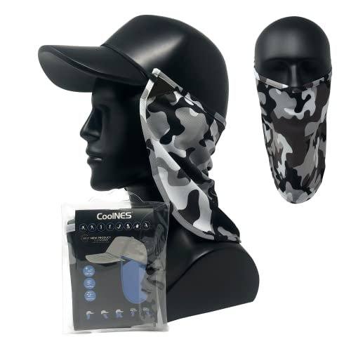 CoolNES - UV Sun Protection Neck Drape Adjustable Multifunctional 2 in 1 Face Covering for Outdoor Fishing - Unisex - color: Coolnes-camouflage