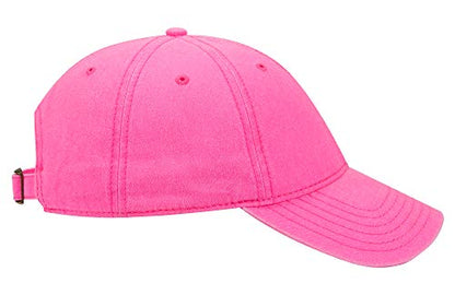 OTTO 6 Panel Low Profile Garment Washed Superior Cotton Twill - color: N. Pink