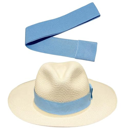 Gamboa Hatbands for Panama Hat Ribbon Hatband Cowboy Hats - color: Light Blue II, size: Medium