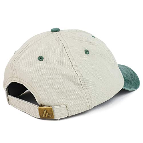 Armycrew Watermelon Embroidered Patch Unstructured Cotton Washed Baseball Cap - color: Beige Green