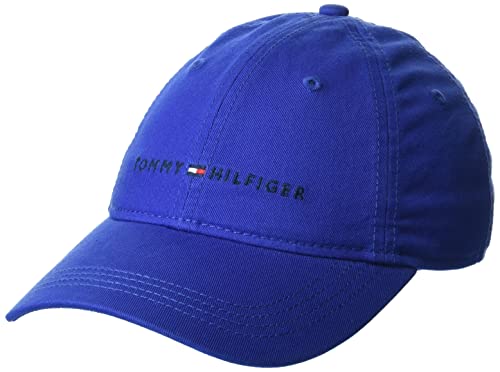Tommy Hilfiger Men's Cotton Logo Adjustable Baseball Cap - color: Waterloo Blue