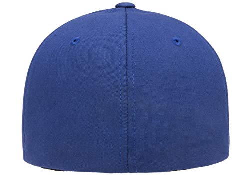 Flexfit/Yupoong Men's Cotton Twill Fitted Cap - color: Blue, size: Small-Medium