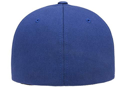 Flexfit/Yupoong Men's Cotton Twill Fitted Cap - color: Blue, size: Small-Medium