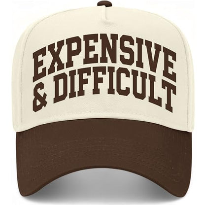 Expensive & Difficult Collegiate Hat - color: Brown/Natural