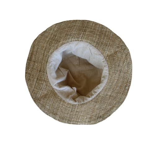 Hemp Sun Hat M/L/XXL Foldable Wide Wire Brim Hat for Farmers & Gardeners Adjustable Beach Hat, Unisex Style - color: Natural, size: X-Large-XX-Large