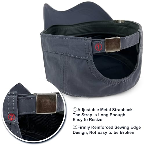 Loneshark Water Resistant Military Hat Quick Dry Cadet Cap Army Flat Top - color: Sport-logo-grey