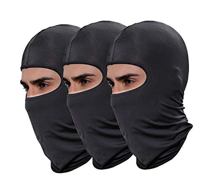 Pack of 3 Ski Mask Bandana Face Hat for Outdoor Airsoft Motorcycle Hood Helmet Balaclavas Headwear - color: Dark Gray