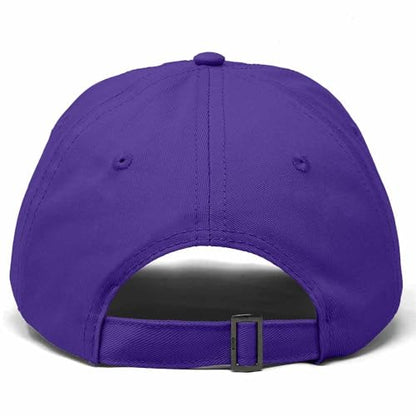 Hand Drawn Heart Hat Womens Embroidered Baseball Cap - color: Purple