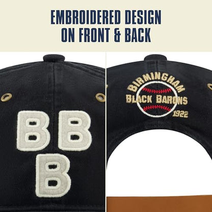 Blue Marlin Dad Hat, Adult Cotton Baseball Cap with Curved Brim, One Size. - color: Birmingham Black Barons