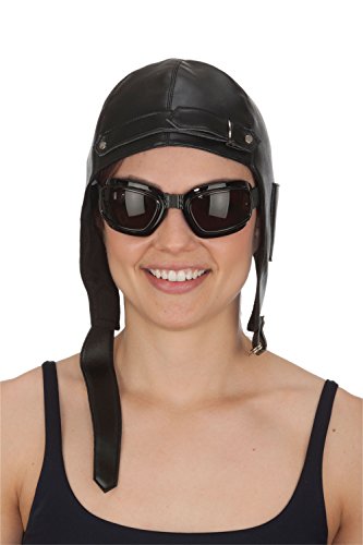 Jacobson Hat Company Men's Aviator Hat and Goggles
