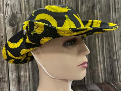 Funny Sun Hat for Men Women Wide Brim Bucket Hat Hiking Boonie Hat Summer Beach Fishing Caps - color: Banana