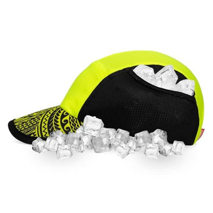 Headsweats Performance Ice Hat - color: Black/Yellow Tribal
