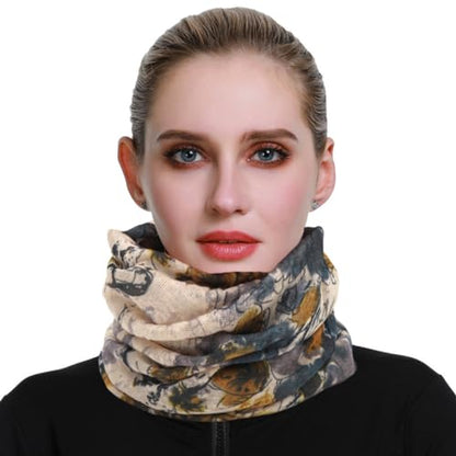 XYIYI Womens Chemo Headwear Hats Cotton Slouchy Beanie Cap Scarf - color: 2pcs Ink Flower Grey Red)