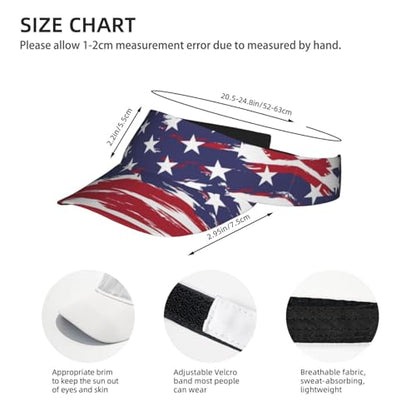 United States 250th Anniversary Hat America Patriotic Visor Caps for Women Men Adjustable Sun Hat - color: American Flag 7