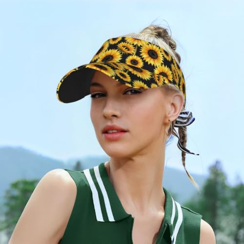 Leopard Print Sunscreen Visor Cap Adjustable Empty Top Outdoor Sports Hat - color: 12