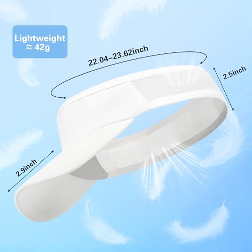 HH HOFNEN Sports Sun Visor Unisex Cooling Cap Lightweight Stretchy Packable - color: #2 White+black