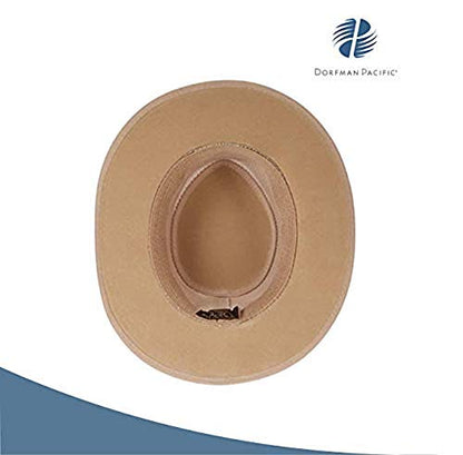 Dorfman Hat Co. Men's Soaker Hat with Mesh Sides - color: Natural, size: Medium