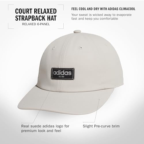 adidas Men's Court Relaxed Hat - color: Wonder Alumina Grey/Black