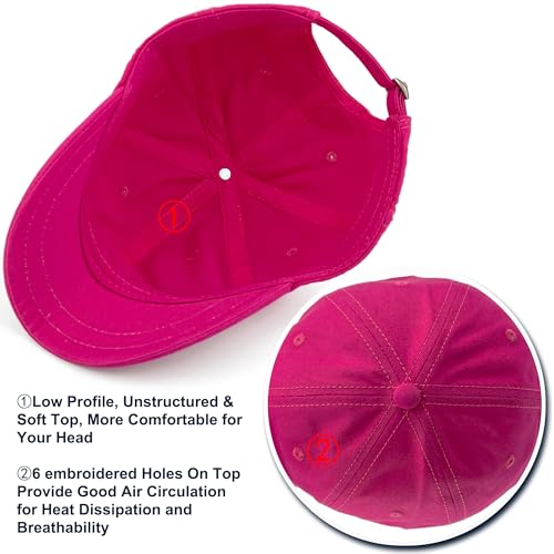 Loneshark Short Brim Baseball Cap for Running Small Bill Umpire Hat - color: Hotpink