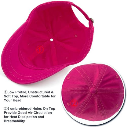 Loneshark Short Brim Baseball Cap for Running Small Bill Umpire Hat - color: Hotpink