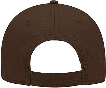 Ashen Fane 6 Panel Structured Low Profile Superior Cotton Twill Basic Baseball Hat - color: Dark Brown