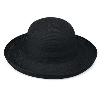 Wallaroo Hat Company Women's Sydney Sun Hat - UPF 30+ Sun Protection, Packable, Adjustable - Beach, Travel, Wide Brim - color: Black