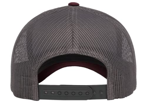 L2K Classics Plain Trucker Mesh Cap Baseball Cap - Mens Hats Trucker Hats for Men - color: Maroon/Grey