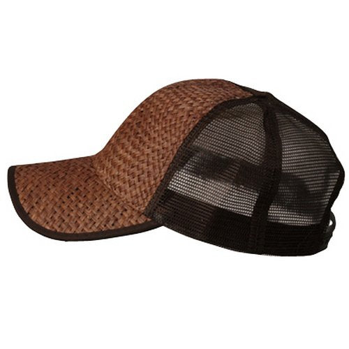 MG Straw Trucker Cap-Brown Brown OSFM