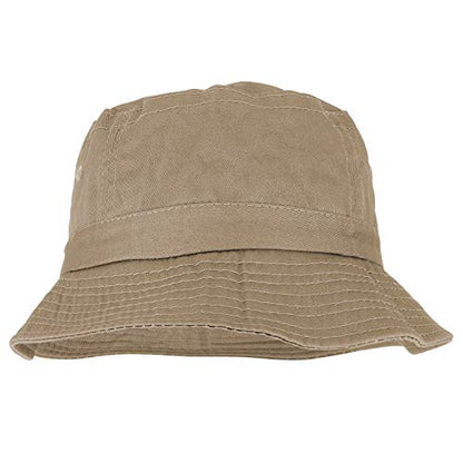 Armycrew Pigment Dyed Washed 100% Cotton Unisex Bucket Hat - color: Khaki
