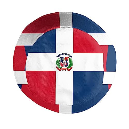 Cute Funny Flag Bucket Hat Packable Fashion Sun Cap Outdoor Flag Fisherman Hat for Women Men Boys Girls - color: Dominican Flag/S010