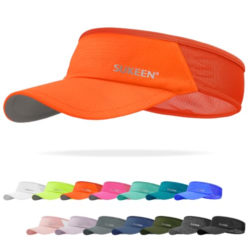 Sukeen Lightweight Sports Sun Visor Hat for Men Women - color: Orange