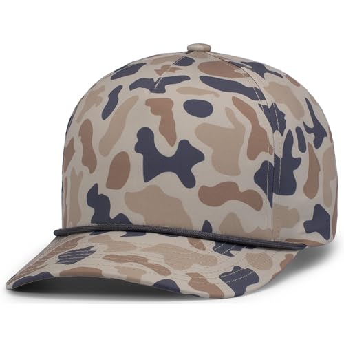 Pacific Headwear Duck Camo 5-Panel Trucker Cap - color: Canyon
