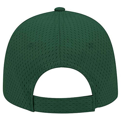 Ashen Fane 6 Panel Polyester Pro Mesh Low Profile Baseball Cap - color: Dark Green