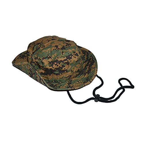 Newhattan Boonie Safari Bucket Hat Foldable Military Style Cap - color: Digital Camo, size: Large-X-Large
