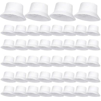 Mepase Bucket Hat Bulk, Cotton Summer Cap Summer Solid Color Beach Getaway Fisherman's Hat for Women Men - size: Medium
